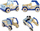 Ecës lodër druri Milly Mally Explorer Cat and Mouse, për fëmijë 12 36 muaj, blu