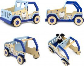 Ecës lodër druri Milly Mally Explorer Cat and Mouse, për fëmijë 12 36 muaj, blu