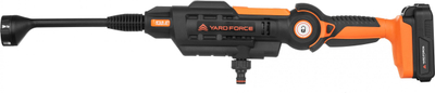 Lavastros me presion Yard Force YF-LWC02A, 20V, 22 bar, portokalli
