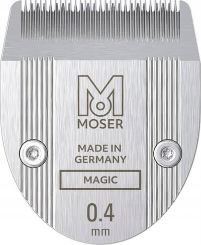 Глава за сечење за машина за потстрижување Moser Magic, 0.4 mm, метална, сребрена