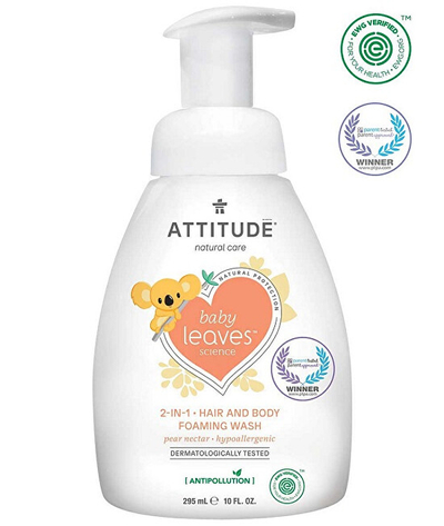 Shampon për dush Attitude Baby Leaves, 295 ml