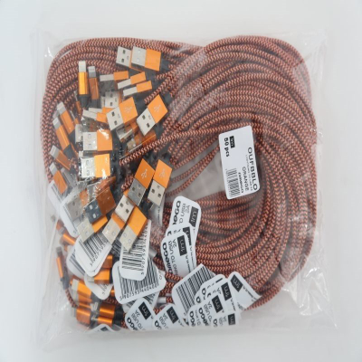 Kabëll lidhëse USB OMEGA, 2A (44040), 1 m, e portokalltë