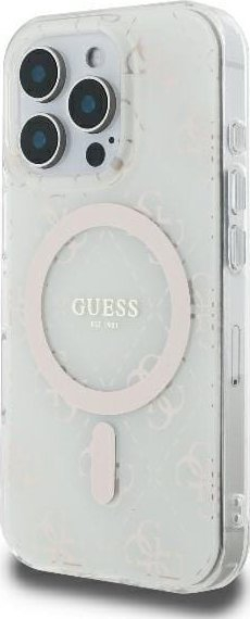 Mbulesë telefoni Guess GUHMP16LH4DTEH, për iPhone 16 Pro 6.3", MagSafe, e bardhë