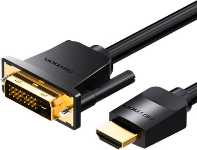 Kabllo HDMI në DVI Vention, 2m, rezolucion 1920×1200, e zezë