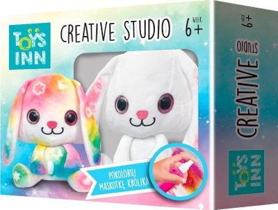 Set kreativ për ngjyrosje Stnux Creative Studio Rabbit, lodër pelushi 20 x 15 cm, me bojëra sprej, shumëngjyrëshe