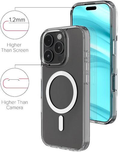 Kapak telefoni JCPal DualPro për iPhone 17 Pro, i përshtatshëm me MagSafe, transparent