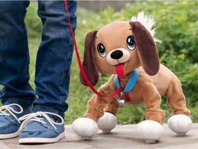 Lodër qenush interaktive Epee Boogie Naughty Dog, me susta, me litar, kafe