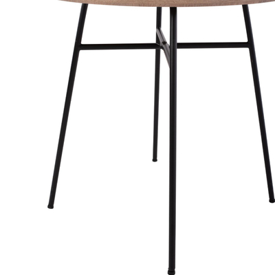 Tavolinë MDF + këmbë metalike Ø80×75 cm HM8743.01, zezë