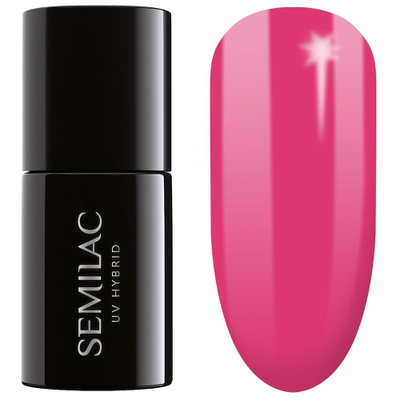 Llak xhel për thonj Semilac 007 Pink Rock, UV hibrid, 7ml, rozë