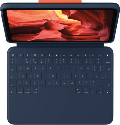 Këllëf tastiere Logitech Rugged Combo 4 për iPad 10, Smart Connector, Classic Blue
