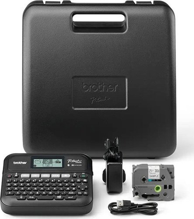 Printer etiketash Brother PT-D460BTVP, me USB dhe Bluetooth, portativ, i zi