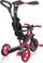 Tricikletë‑karrocë Globber Explorer Trike 4‑në‑1 632-102-2, me tendë UPF 50+, e kuqe me të zezë