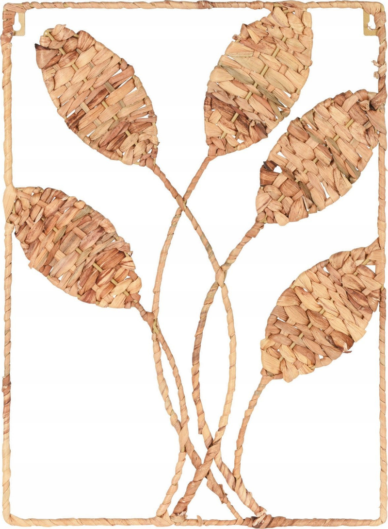 Dekor muri Home & Styling Leaves Reed, 50x35cm, efekt kashte, ngjyrë natyrale