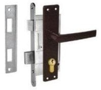 Bravë dere Kurzemes Mortise 407Z-35801/10, cilindër 55 mm, galvanizim, ngjyrë bronzi