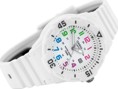 Orë dore Casio LRW-200H-7B, sportive, quartz, rezistente ndaj ujit, e bardhë
