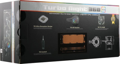 Ftohës uji për CPU Thermalright Turbo Right 240C, 240mm, ARGB, i zi