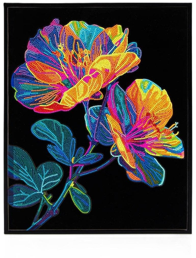 Set kreativ Diamond Dotz Neon Flowers, Diamond Painting, shumëngjyrësh