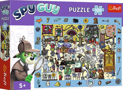 Puzzle me 100 copa Trefl Spy Guy Museum, lojë vëzhgimi, shumëngjyrësh