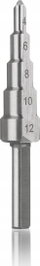 Fre konike metali SMART365, 4-12mm, për dërrasa metali, ngjyrë metalike