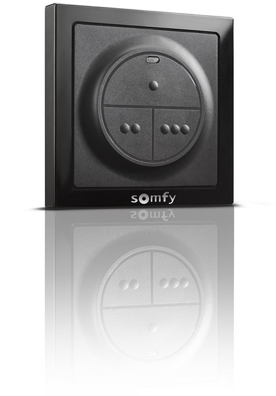 Telekomandë muri radio Somfy 1870781, 3 kanale, 433 MHz, e zezë
