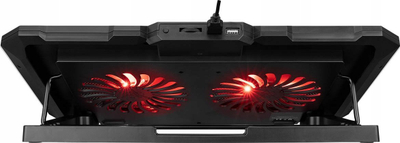 Bazë ftohëse për laptop Rampage AD-RC12 GameZone, 5-17", RGB, e zezë
