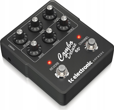 Pedal para‑amp kitare TC Electronic Combo Deluxe 65, me reverb mrena, dalje DI, i zi
