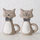 Ndalesë dere Boltze Cat Block, 31 cm, poliester, gri