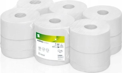 Letër tualeti Satino Comfort 317810, 2 shtresa, 180 m, e bardhë, 12 copë
