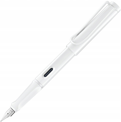 Stilograf Lamy Safari All White, maja M, 6 unaza me ngjyra, i bardhë