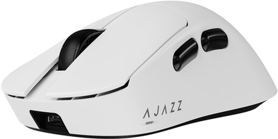 Maus gaming Ajazz Max Paw3311, wireless, 12000 DPI, i bardhë