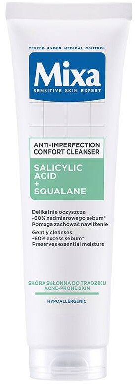 Xhel pastrues fytyre Mixa Anti-Imperfection, acid salicilik, squalane, i bardhë