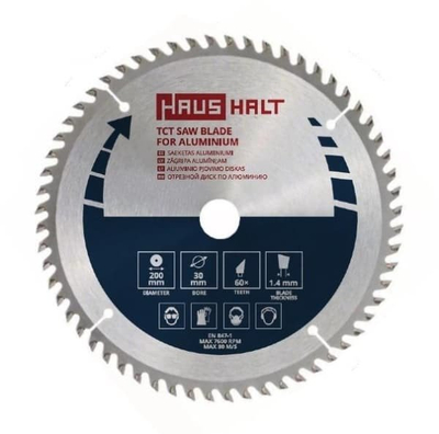 Кружно сечило DIY за алуминиум 200mm, 30mm, 60 заби