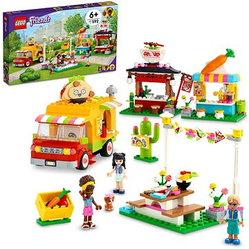 Lodër ndërtimi LEGO Friends Street Food Market 41701, 592 copa, për kalamaj 6+