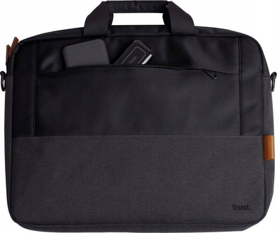 Çantë për laptop Trust Lisbon, 16", material i ricikluar, e zezë