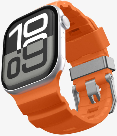 Rrip silikoni Spigen Silicone Band për Apple Watch 49mm 46mm 45mm 44mm, portokalli