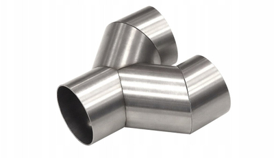 Lidhës shkarkimi inoks Y Pipe Collector, 2.75\" 2.75\", 70mm, metalik