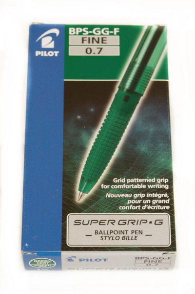 Stilolaps me bojë PILOT SUPERGRIP G, majë 0.7mm, jeshil