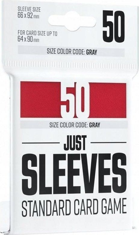 Mbështjellëse letra loje Just Sleeves Standard Card Game, 50 copë, 66 x 92 mm, të kuqe
