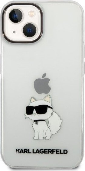 Kapak telefoni Karl Lagerfeld KLHCP14MHNCHTCT për iPhone 14 Plus, transparent, Choupette