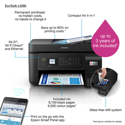 Printer multifunksional Epson L5290, Inkjet, i zi