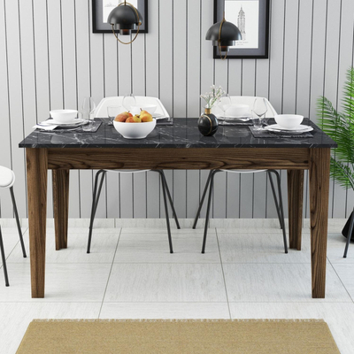 Tavolinë ngrënieje Standard Me Hapësirë Ruajtje 145x88x75cm (HM9507.05), zezë