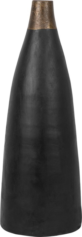 Vazo dekorative EMONA Ceramic Black, qeramike, e gjatë, e zezë