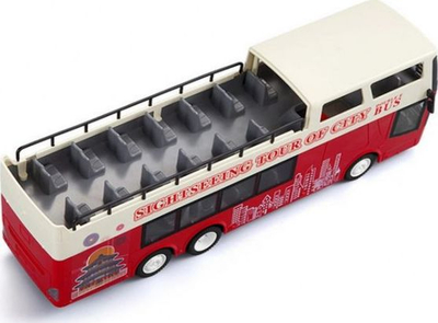 Lodër autobus me pult Double Eagle E640-003, shkallë 1:18, 2.4GHz, i kuq krem