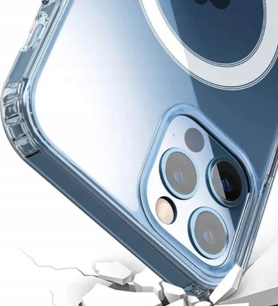 Futrollë telefoni Ecobox për iPhone 15, MagSafe, material i butë, transparente