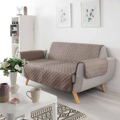 Mbulesë divani WELL Douceur d'intérieur, për 3 ulëse, 279x179 cm, beige taupe