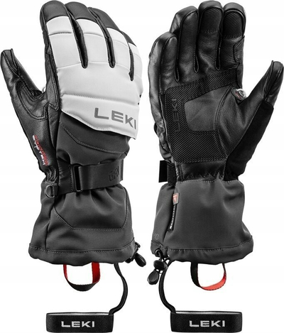Doreza ski Leki Griffin Thermo 3D, PrimaLoft, Trigger 3D, të zeza grafit me bezhë