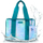 Çantë tote Soap Bubble Jelly, e gjerë, blu smerald