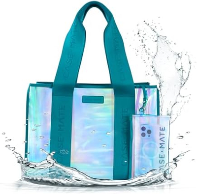 Çantë tote Soap Bubble Jelly, e gjerë, blu smerald