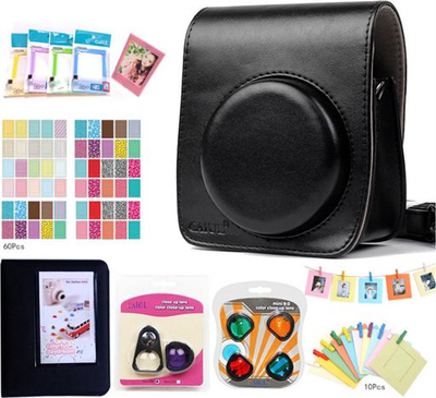 Set aksesorësh Caiul 8 në 1 për Fujifilm Instax Mini 90, kuti mbrojtëse, album me foto, shumëngjyrësh