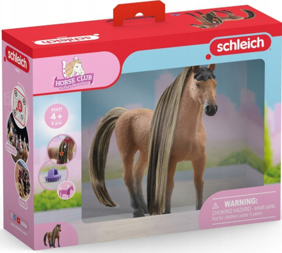 Figurine Schleich Sofias Beauties Akhal Teke Stallion, me krifë dhe bisht të krehshëm, me aksesorë zbukurues, ngjyrë rëre